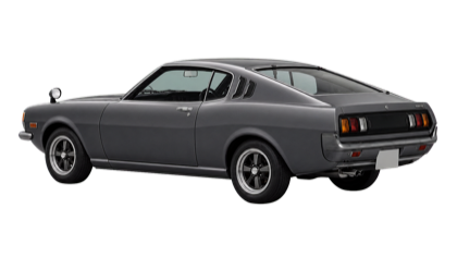1973 初代 セリカ リフトバック 2000GT LB グレーメタリック(緑から色替え)のオリジナル再現イメージ