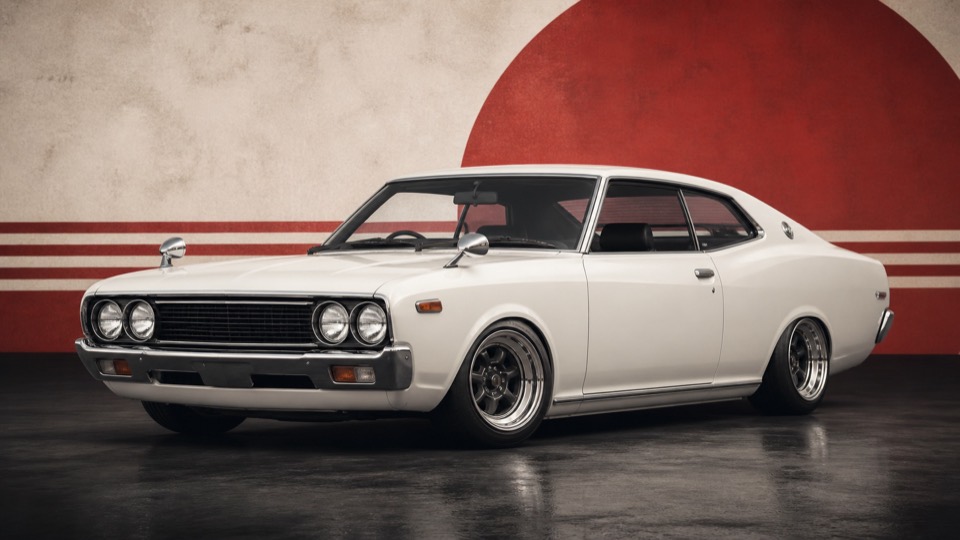 1975 2代目 日産ローレル 2ドアHT SGL / L28改3.0 白のオリジナル再現イメージ